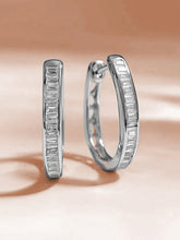 Minimalist Baguette Hoop Earrings