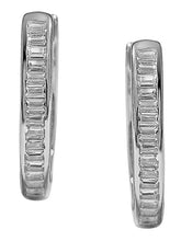 Minimalist Baguette Hoop Earrings