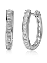 Minimalist Baguette Hoop Earrings