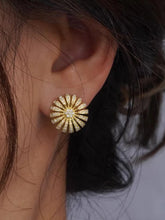 Glamorous CZ Floral Cluster Studs Earrings