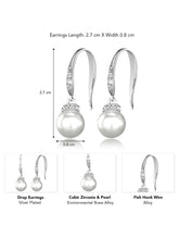 Classic Pearl Earrings with Sparkling