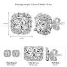 Classic Halo Sparkle Stud Earrings