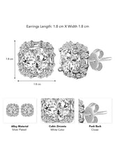 Classic Halo Sparkle Stud Earrings