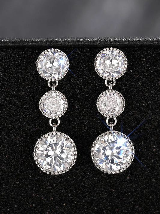 Graceful Triple-Cut Drop Earrings