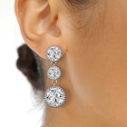 Graceful Triple-Cut Drop Earrings
