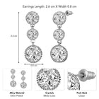 Graceful Triple-Cut Drop Earrings