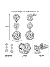 Graceful Triple-Cut Drop Earrings