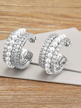 Dazzling Pearl and CZ Layered Ring