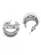 Dazzling Pearl and CZ Layered Ring