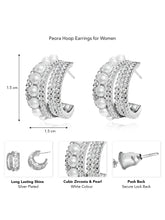 Dazzling Pearl and CZ Layered Ring