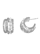 Dazzling Pearl and CZ Layered Ring