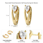 Minimalist Teardrop Hoop Earrings