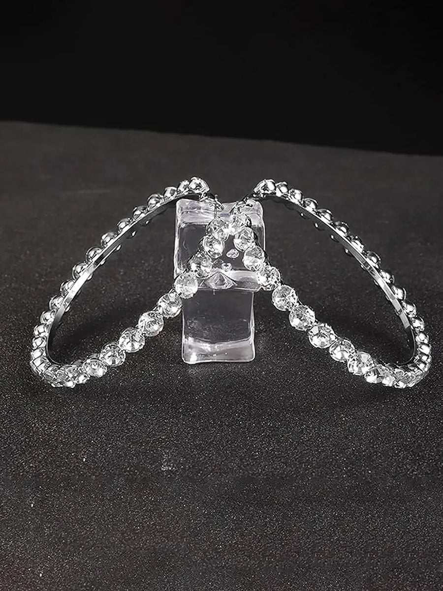 Glittering Crystal Round Earrings