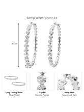 Glittering Crystal Round Earrings