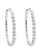 Glittering Crystal Round Earrings