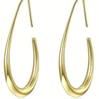 Peora Gold Fluid Shape Hoop Earrings