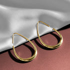 Peora Gold Fluid Shape Hoop Earrings