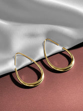 Peora Gold Fluid Shape Hoop Earrings