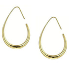 Peora Gold Fluid Shape Hoop Earrings