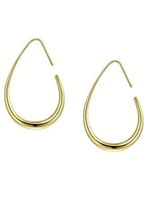 Peora Gold Fluid Shape Hoop Earrings
