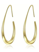 Peora Gold Fluid Shape Hoop Earrings