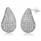 Peora LumiDrop Silver CZ Teardrop Stud Earrings
