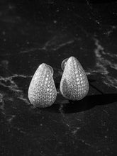 Peora LumiDrop Silver CZ Teardrop Stud Earrings