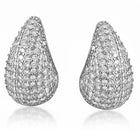 Peora LumiDrop Silver CZ Teardrop Stud Earrings