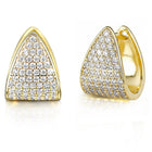 Peora Geometric Gold Plated Modern Earrings