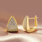 Peora Geometric Gold Plated Modern Earrings