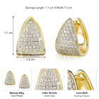Peora Geometric Gold Plated Modern Earrings