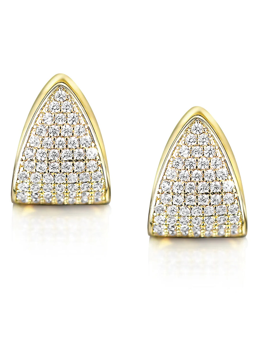Peora Geometric Gold Plated Modern Earrings