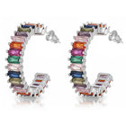 Peora Prism Ranibow Glow Hoop Earrings