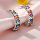 Peora Prism Ranibow Glow Hoop Earrings
