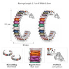 Peora Prism Ranibow Glow Hoop Earrings