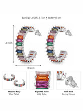 Peora Prism Ranibow Glow Hoop Earrings