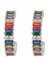 Peora Prism Ranibow Glow Hoop Earrings