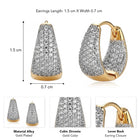 Peora Chunky Gold CZ Huggie Earrings