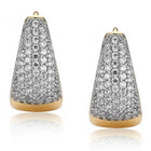 Peora Chunky Gold CZ Huggie Earrings