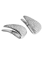 Peora Silver CZ Studded Teardrop Earrings