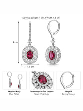 Peora Celeste Ruby Aura Dangle Earrings