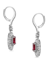 Peora Celeste Ruby Aura Dangle Earrings