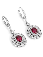 Peora Celeste Ruby Aura Dangle Earrings