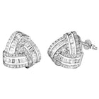 Peora Silver Statement Cluster Stud Earrings