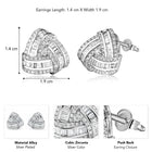 Peora Silver Statement Cluster Stud Earrings