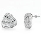 Peora Silver Statement Cluster Stud Earrings