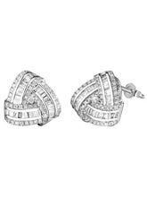 Peora Silver Statement Cluster Stud Earrings