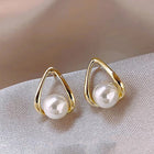 Peora Floating Pearl Earrings - Gold