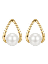 Peora Floating Pearl Earrings - Gold