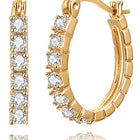 Peora CZ Cascade Hoop Earrings - Gold